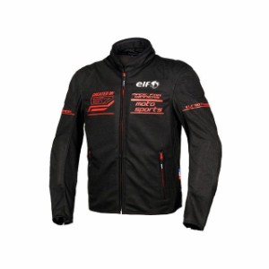 エルフ ライディングウェア EJ-S116 フレッドメッシュジャケット（ブラック＆レッド） サイズ：M elf riding wear バイク