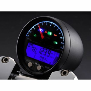 エースウェル ACE-4553 多機能デジタルメーター（回転数 12000rpm） カラー：メッキ ACE WELL バイク