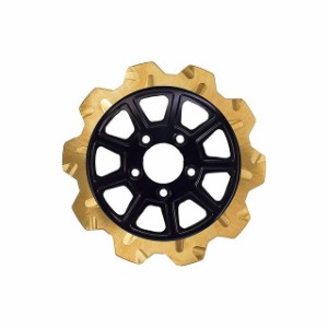 LyndallBrakes CROWN/9SPOKE 11.5in 5mm厚 フロント（ゴールド/ブラック） LyndallBrakes バイク