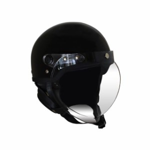 【メーカー直送】ビー＆ビー BB-605 バブルシールド付きセミジェットヘルメット（マットブラック） B&B バイク