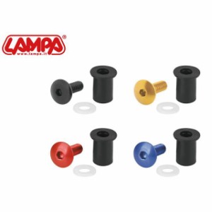 LAMPA 汎用 汎用アルミボルトキット（10本入） M5ウェルナットタイプ（ブラック） LAMPA バイク