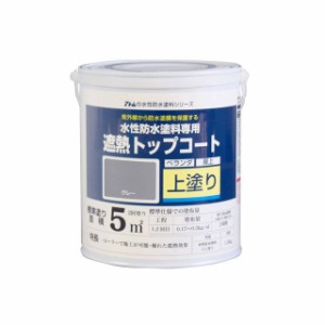 アトムハウスペイント 水性防水塗料専用遮熱トップコート（上塗り）1.5Kg遮熱グレー ATOM HOUSE PAINT 日用品