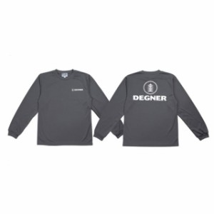 デグナー 2024春夏モデル 23TS-3 デグナードライ長袖Tシャツ（ダークグレー/ホワイト） サイズ：S DEGNER バイク