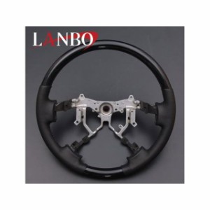 LANBO ステアリング ノーマルグリップ 200ハイエース 4型（黒木目） LANBO 車 自動車