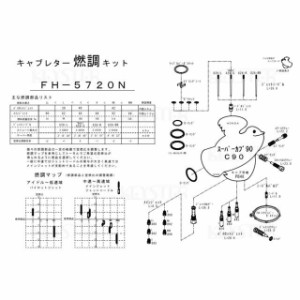 キースター スーパーカブ90 燃調キット スーパーカブ90/C90（適合キャブレター号機：PB48）用キャブレター オーバーホール＆セッティング