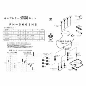 キースター CBR250RR 燃調キット CBR250RR（MC22）/アウトサイドキャブ＃1＃4用キャブレター オーバーホール＆セッティングパーツ…