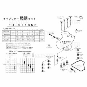 キースター VT250F 燃調キット VT250FE/フロントキャブ用キャブレター オーバーホール＆セッティングパーツセット KEYSTER バイク