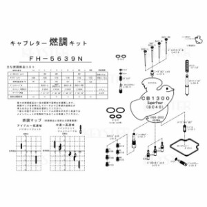 キースター CB1300スーパーフォア（CB1300SF) 燃調キット CB1300SF（SC40）用キャブレター オーバーホール＆セッティングパー…