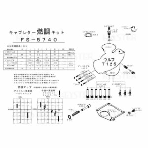 キースター ウルフ125 燃調キット ウルフT125（MD18）用キャブレター オーバーホール＆セッティングパーツセット KEYSTER バイク