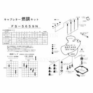 キースター バンディット400 燃調キット バンディット400/GSF400（GK7AA後期型）用キャブレター オーバーホール＆セッティングパーツセ…