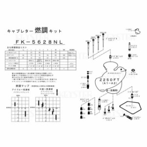 キースター Z250FT 燃調キット Z250FT/Z250（A1-A2）/左側キャブレター用キャブレター オーバーホール＆セッティングパーツセット…