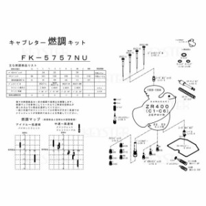 キースター ゼファー 燃調キット Zephyr（ゼファー）400/ZR400（C1-C6）/インサイドキャブ＃2＃3用キャブレター オーバーホール＆…