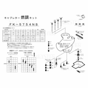 キースター ニンジャZX-11 燃調キット Ninja（ニンジャ）ZX-11/ZX1100（D6-D9）/アウトサイドキャブ＃1＃4用キャブレター …