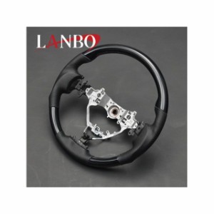LANBO デザインステアリング ガングリップ 80ノア/VOXY/エスクァイア（黒木目） LANBO 車 自動車