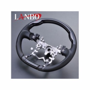 LANBO デザインステアリングガングリップ 30プリウス（黒木目/内装色ミディアムグレー） LANBO 車 自動車