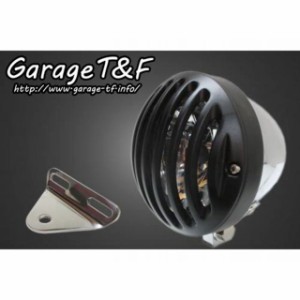 ガレージT&F Vツインマグナ 4.5インチバードゲージヘッドライト＆ライトステー（タイプA）キット ヘッドライト：メッキ ゲージ：ブラック