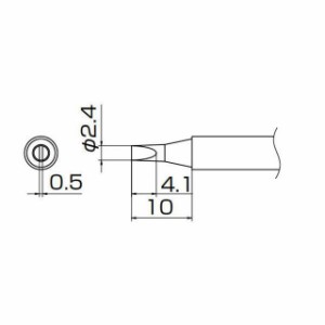 ハッコー T13-D24 こて先/2.4D型 HAKKO バイク 車 自動車 自転車