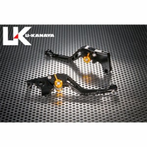 ユーカナヤ KLX125 GPタイプ アルミ削り出しビレットショートレバー（レバーカラー：ブラック） 調整アジャスターカラー：シルバー U-KAN