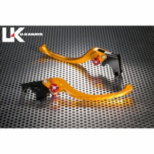 ユーカナヤ KLX125 ツーリングタイプ アルミ削り出しビレットレバー（レバーカラー：ゴールド） カラー：調整アジャスター：ブラック U-K