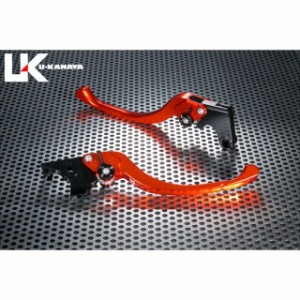ユーカナヤ KLX125 ツーリングタイプ アルミ削り出しビレットレバー（レバーカラー：オレンジ） カラー：調整アジャスター：ブラック U-K