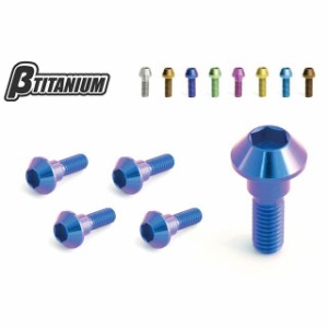 ベータチタニウム リアブレーキディスクローターボルトキット 仕様：チタンシルバー（陽極酸化なし） βTITANIUM バイク