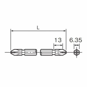 Panasonic EZ9BP221 両頭プラスビット（+）#2X65（2本） Panasonic バイク 車 自動車 自転車