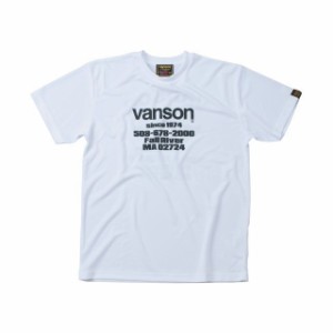 バンソン 2019春夏モデル VS19804S メッシュTシャツ（ホワイト/ブラック） サイズ：S VANSON バイク