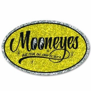 ムーンアイズ DM-168 MOONEYES OVAL STICKER（イエロー） MOONEYES 日用品