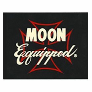 ムーンアイズ MQD-023 MOON EQUIPPED IRON CROSS STICKER カラー：レッド MOONEYES 日用品