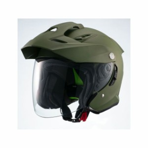 マルシン インナーバイザー付きジェットヘルメット MSJ1 TE-1（マットカーキ） サイズ：M Marushin バイク