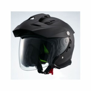 マルシン インナーバイザー付きジェットヘルメット MSJ1 TE-1（マットブラック） サイズ：L Marushin バイク