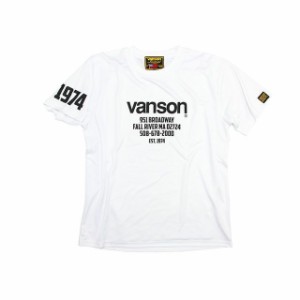 バンソン 2020春夏モデル VS20803S メッシュTシャツ（ホワイト/ブラック） サイズ：M VANSON バイク