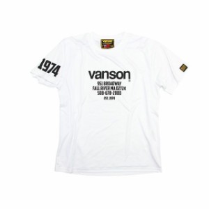 バンソン 2020春夏モデル VS20803S メッシュTシャツ（ホワイト/ブラック） サイズ：L VANSON バイク