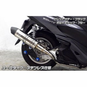 ウイルズウィン トリシティ125 トリシティ125用 アニバーサリーマフラー ユーロタイプ ステンレス仕様 ビレットステー：ブラック ボルト