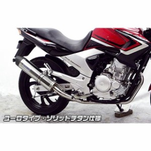 ウイルズウィン YBR250 YBR250（PCNLD）用 ダイナミックマフラー ユーロタイプ（O2センサー取付口付） サイレンサー：ソリッドチタン…