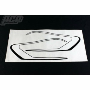 ACP GT380用純正タイプラインステッカーセット（白/黒） ACP 日用品