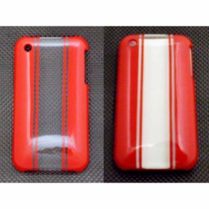 スーパーバイク iPhone CASE COVER（レーシングストライプ） カラー：レッド3 タイプ：3G SuperBike 日用品