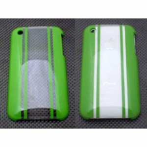 スーパーバイク iPhone CASE COVER（レーシングストライプ） カラー：グリーン3 タイプ：3G SuperBike 日用品