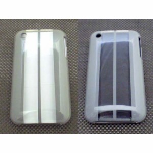 スーパーバイク iPhone CASE COVER（レーシングストライプ） カラー：グレー2 タイプ：3G SuperBike 日用品