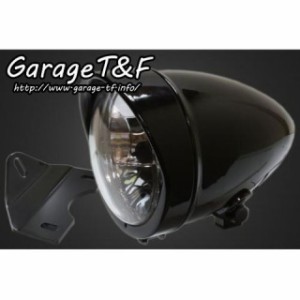 ガレージT&F エストレヤ 4.5インチロケットライト＆ライトステー（タイプG）キット カラー：ブラック T&F バイク