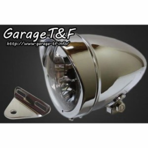 ガレージT&F Vツインマグナ 4.5インチロケットライト＆ライトステー（タイプA）キット カラー：メッキ T&F バイク
