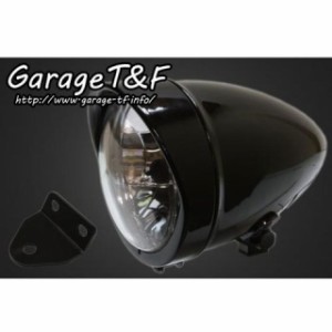 ガレージT&F SR400 4.5インチロケットライト＆ライトステー（タイプC）キット カラー：ブラック T&F バイク