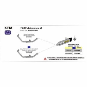 アロー KTM 1190 ADVENTURE R 13 HOMOLOGATED ALUMINIUM MAXI RACE-TECH SILENCER …