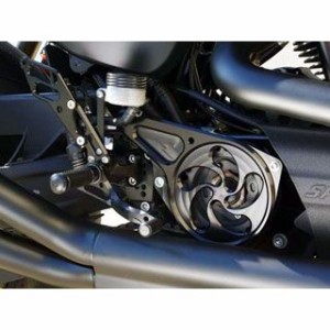 ベビーフェイス スポーツスター XR1200 フロントプーリーカバー カラー：ブラック BABYFACE バイク