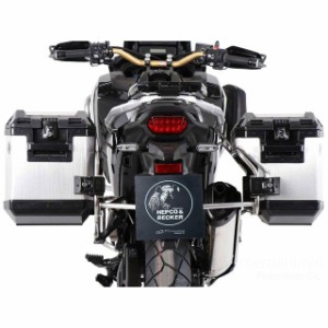 ヘプコ＆ベッカー CRF1000Lアフリカツイン アドベンチャースポーツ サイドケースホルダー ＋ Xplorer（Cutout）セット（シルバー）…