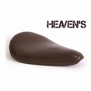 【メーカー直送】ヘブンズ 汎用 牛本革ロングノーズソロシート（ブラウン/スムース） HEAVEN’S バイク