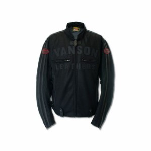 バンソン 2021春夏モデル VS21105S メッシュライダースジャケット（ブラック/ブラック） サイズ：M VANSON バイク