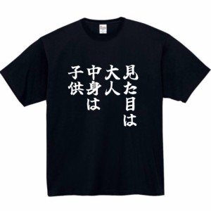 見た目は大人中身は子供 tシャツ おもしろtシャツ 面白い おもしろ プレゼント 文字 半袖