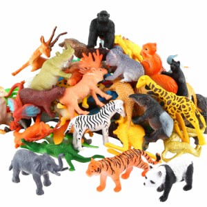 動物フィギュア　54ミニジャングル動物玩具セット