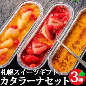北海道 スイーツ みれい菓 札幌カタラーナ バラエティギフト 3個 フルーツ カタラーナ デザート お取り寄せ スイーツ ギフト 冷凍